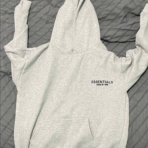 Fear of God Essentials Light Gray Hoodie Fits Like Small